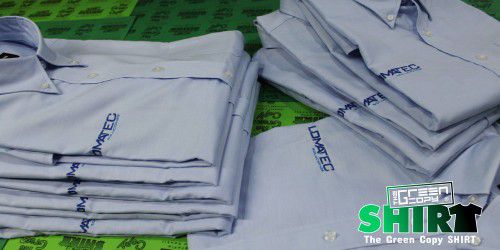 Bordado de Jerseys y Camisas para Lomatec Soluciones | The Green Copy SHIRT| Villanueva de la Cañada MADRID | 918157760 |