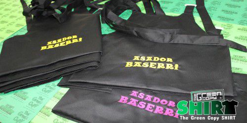 Bordado de Delantales para el Asador Baserri en Madrid Serigrafía | The Green Copy SHIRT| Villanueva de la Cañada MADRID | 918157760 |