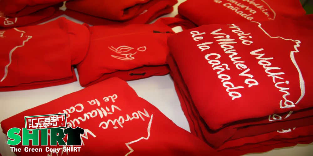 bordado de Forros Polares y Cazadoras para Nordic Walking Serigrafía imprimir Villanueva de la Cañada MADRID The Green Copy