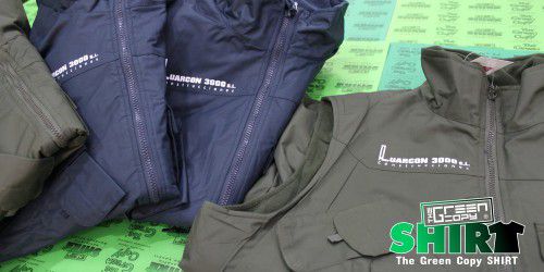 Serigrafía Chalecos Luarcon 3000 Construcciones | The Green Copy SHIRT | Villanueva de la Cañada MADRID | Bordado Textil |