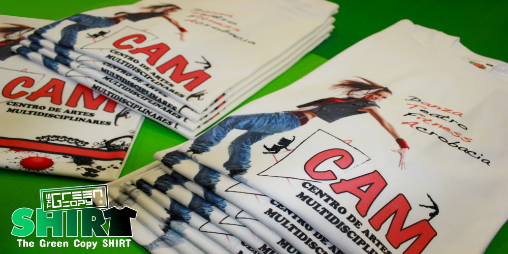 impresión de camisetas para grupos de música bandas musicales Escuela de Danza CAM serigrafía imprimir Villanueva de la Cañada MADRID