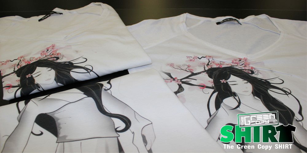 The Green Copy impresión de camisetas www.loscerezosendiciembre.com imprimir serigrafía digital de camisetas Villanueva de la Cañada MADRID