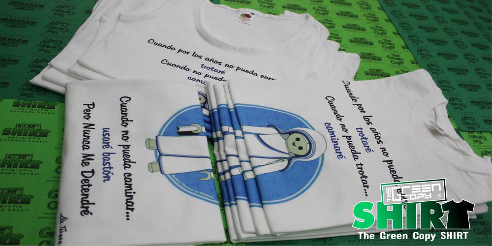 impresión de camisetas para manifestaciones protestas Teresa de Calcuta Serigrafía imprimir Villanueva de la Cañada MADRID The Green Copy