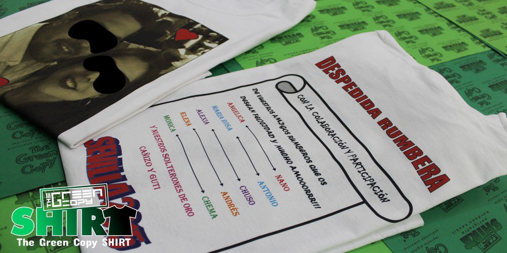 Impresión de Camisetas para despedida de soltera rumbera en Madrid - Tienda para estampar camisetas para despedida rumbera Valdemorillo