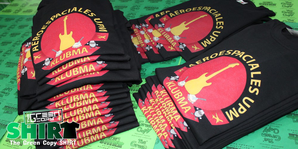 impresión de camisetas para grupos de música bandas musicales klubma aeroespaciales upm serigrafía imprimir Villanueva de la Cañada MADRID