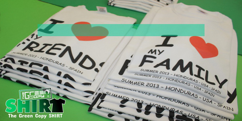 Impresión de Camisetas Sudaderas Serigrafía para Regalos y Cumpleaños | The Green Copy SHIRT| Villanueva de la Cañada MADRID | 918157760 |