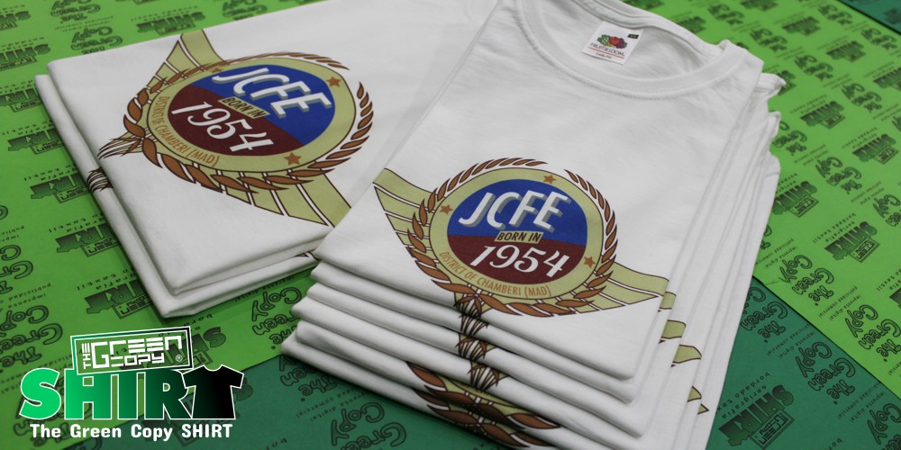 The Green Copy impresión de camisetas para clubes deportivos JCFE Born in 1954 imprimir serigrafía Villanueva de la Cañada MADRID