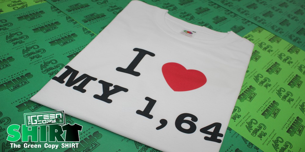 The Green Copy impresión de camisetas i love my 1,64 imprimir serigrafía digital de camisetas Villanueva de la Cañada MADRID