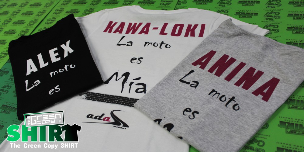 The Green Copy impresión de camisetas para clubes deportivos adas moteras motos madrid imprimir serigrafía Villanueva de la Cañada MADRID