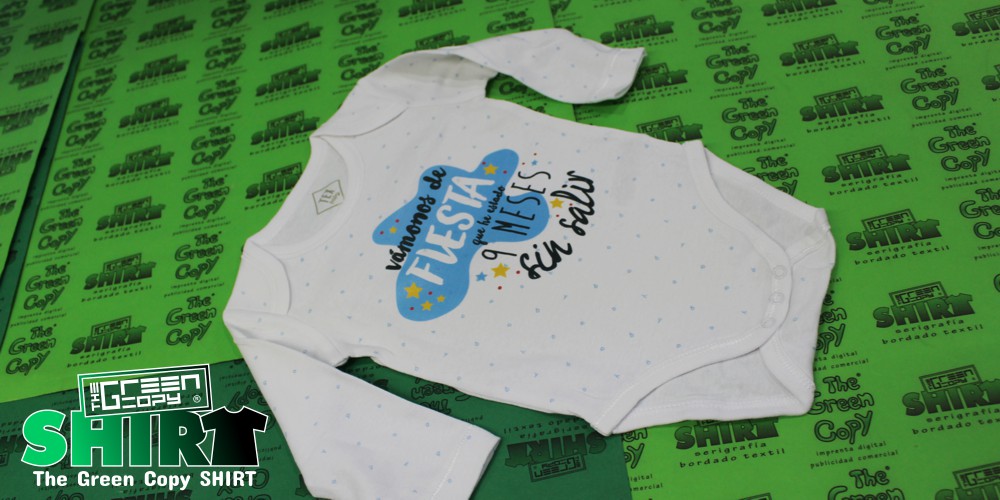 serigrafía de babys para regalos cumpleaños vamonos de fiesta felicidades impresión imprimir Villanueva de la Cañada MADRID