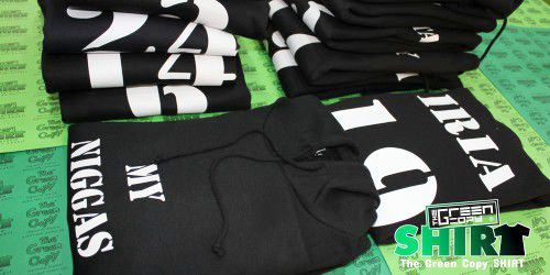 Impresión de Sudaderas Serigrafía para la Peña My NIggas Quijorna | The Green Copy SHIRT| Villanueva de la Cañada MADRID | 918157760 |