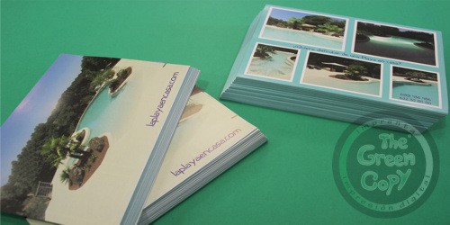 Impresión de Flyers y Folletos Publicitarios para la empresa Laplayaencasa | The Green Copy SHIRT| Villanueva de la Cañada MADRID | 918157760 |