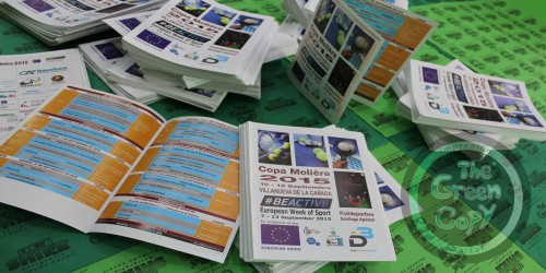 Impresión de Folletos Plegados Dípticos para Copa Liceo Moliere Trípticos | The Green Copy SHIRT| Villanueva de la Cañada MADRID | 918157760 |