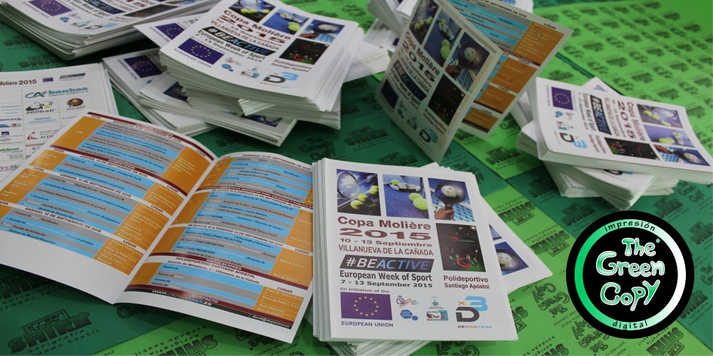 impresión de dípticos para la copa lideo moliere| Folletos Plegados Dípticos| Madrid Villanueva de la Cañada | Tlf. 918157760 |