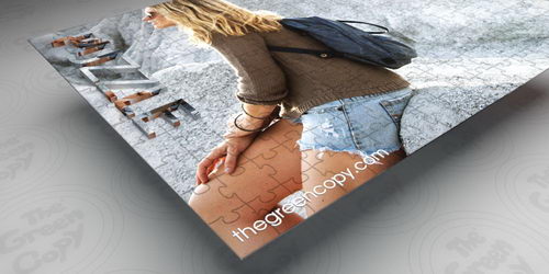 Tienda para imprimir foto en puzzle cartón chica paseo excursión. Impresión de fotos en puzzles en Madrid Majadahonda Las Rozas Pozuelo Boadilla