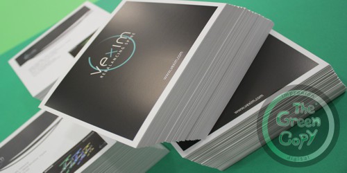 Impresión de Tarjetones para la empresa Vexim | The Green Copy SHIRT| Villanueva de la Cañada MADRID | 918157760 |