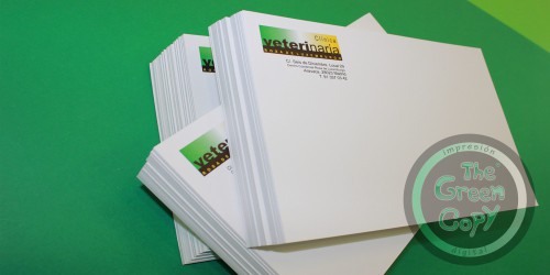 Impresión de Hojas de Carta para la Clínica Veterinaria | The Green Copy SHIRT| Villanueva de la Cañada MADRID | 918157760 |