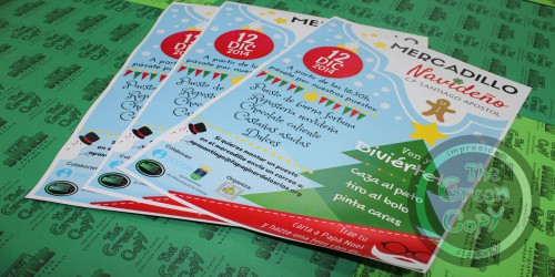 Impresión de Invitaciones Postales para Mercadillo Navideño | The Green Copy SHIRT| Villanueva de la Cañada MADRID | 918157760 |