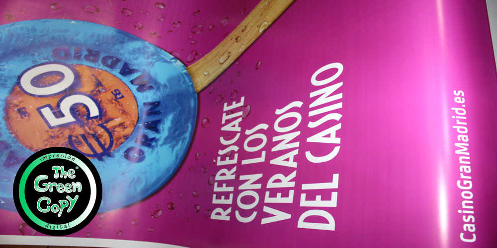 Imprimir Lona en Tienda Photocall para Verano Casino en Madrid | Impresión Lonas Gran Formato en Tienda para Verano Casino Pozuelo de Alarcón
