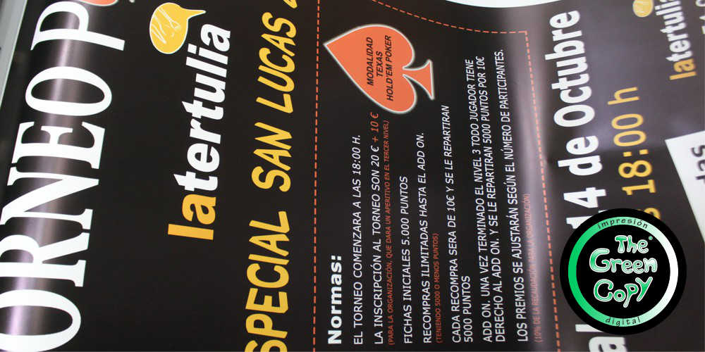 Imprimir Lona en Tienda Photocall para Poker Torneo en Madrid | Impresión Lonas Gran Formato en Tienda para Poker Torneo Brunete