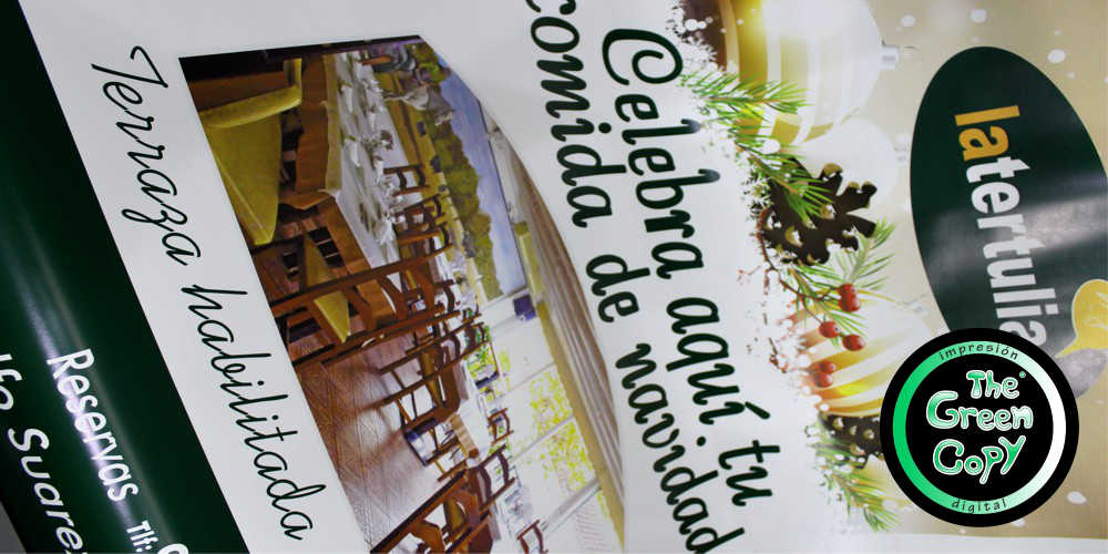 Imprimir Lona en Tienda Photocall para Bar Tertulia en Madrid | Impresión Lonas Gran Formato en Tienda para Bar Tertulia Sevilla la Nueva