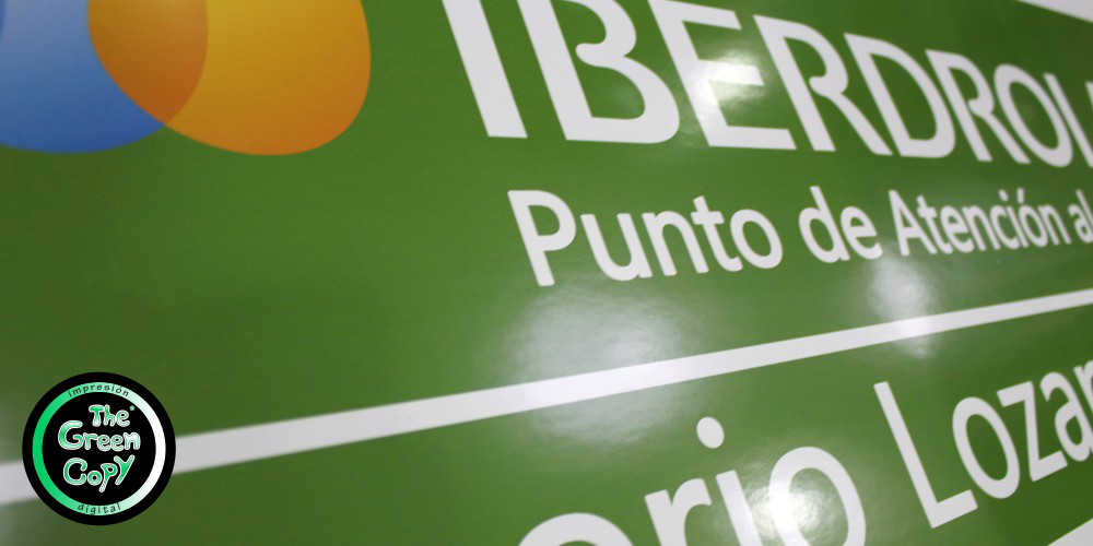 Imprimir LONAS Baratas y CARTELES para Iberdrola en nuestra TIENDA entrega rápida MADRID Brunete