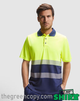 Impresión de Polo Laboral Personalizado ROLY VEGA UNISEX MANGA CORTA - Serigrafía de Polo DTG DTF en Madrid