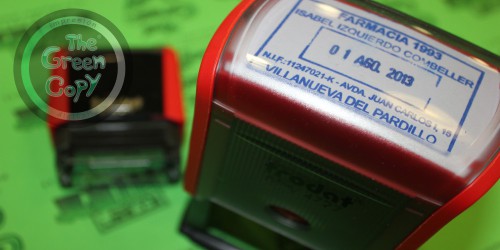 sellos de caucho automáticos rectangulares diferentes medidas | The Green Copy SHIRT| Villanueva de la Cañada MADRID | 918157760 |