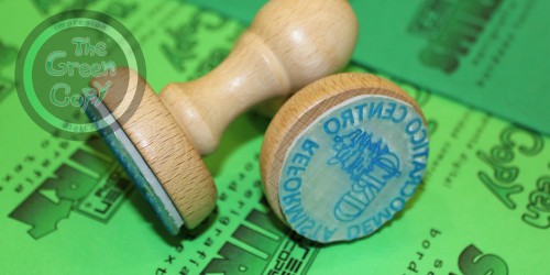 sellos de caucho manuales redondos diferentes diámetros | The Green Copy SHIRT| Villanueva de la Cañada MADRID | 918157760 |