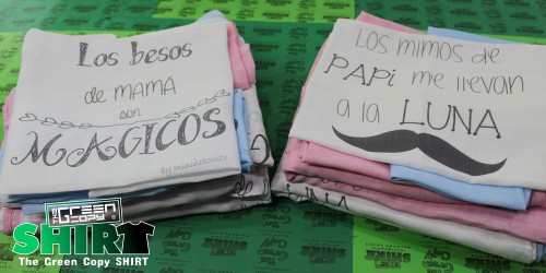 Impresión en Telas para Miniñobonito Mamá Papá | The Green Copy SHIRT| Villanueva de la Cañada MADRID | 918157760 |