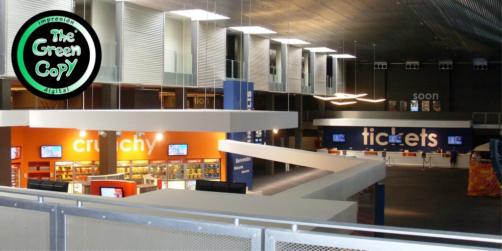 rotulación vinilo de salas cines congresos eventos para kinepolis cines | Majadahonda Villanueva MADRID | The Green Copy